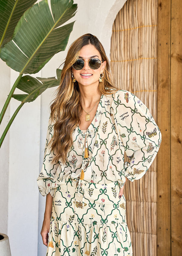 Romero Printed Chiffon Blouse